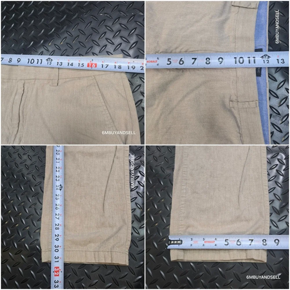 Banana Republic Kentfield Pant Mens 36x32 Tan Khaki Cotton Straight Chino 932384